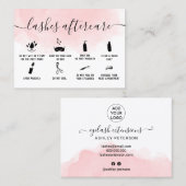 gordijnen achteraf illustraties roze waterverf visitekaartje (Voorkant / Achterkant)