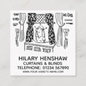 Gordijnen en lijnvierkant Visitekaartje (Voorkant)