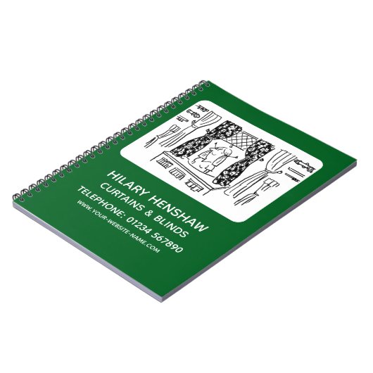 Gordijnen en Notitieboek (Linkerzijde)