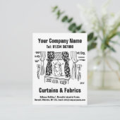Gordijnen en stoffen fournituren briefkaart (Staand voorkant)