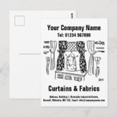 Gordijnen en stoffen fournituren briefkaart (Voorkant / Achterkant)