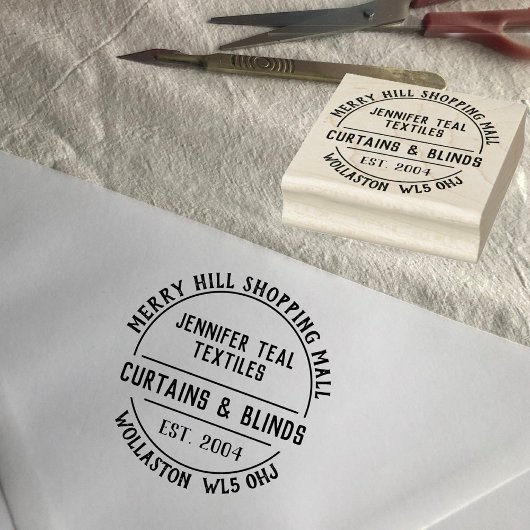 Gordijnen en strengen Rubberstempel