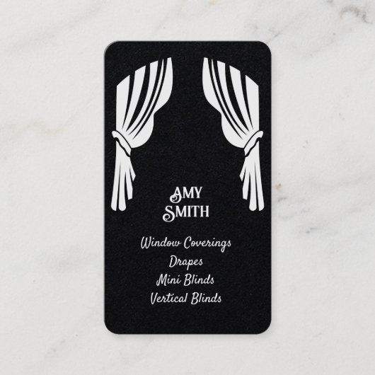 Gordijnen raambekleding Aangepaste QR-Visitekaartj Visitekaartje (Voorkant)
