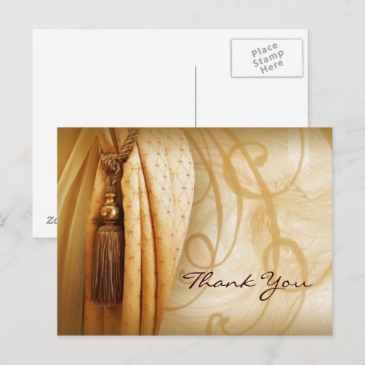  Gordijnen Salon Dank u Briefkaart (Voorkant / Achterkant)