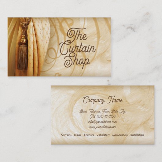 Gordijnenbehandeling  Visitekaartje (Voorkant / Achterkant)