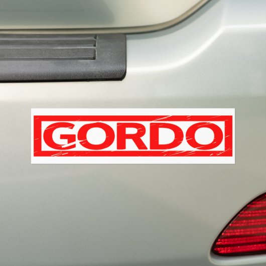 Gordo Stamp Bumpersticker (Op auto)
