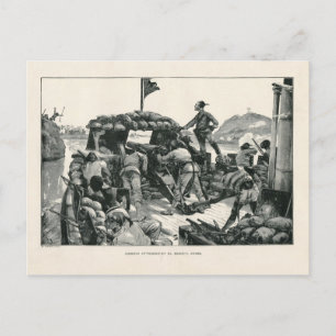 Gordon aangevallen door Arabieren Vintage van El M Briefkaart