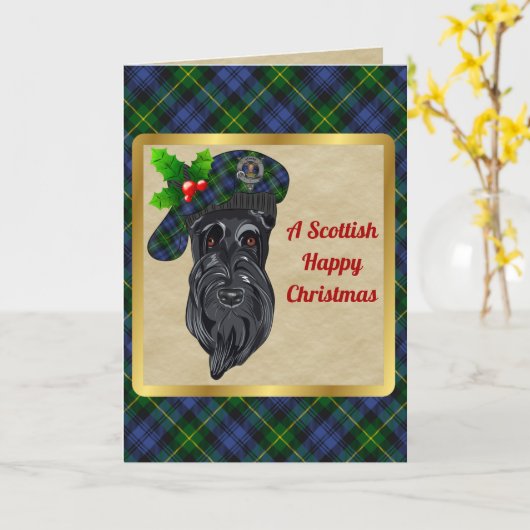 Gordon Badge & Tartan Persoonlijke mas Kaart (Gele Bloem)