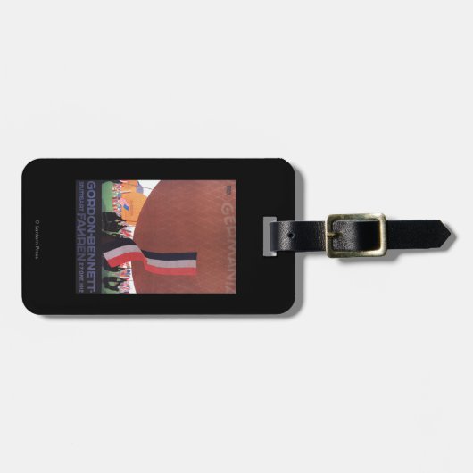 Gordon Bennett Hot-Air Ballonras Bagagelabel (Voorkant horizontaal)