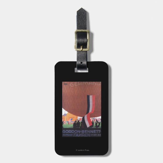 Gordon Bennett Hot-Air Ballonras Bagagelabel (Voorkant verticaal)