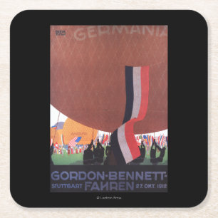 Gordon Bennett Hot-Air Ballonras Kartonnen Onderzetters