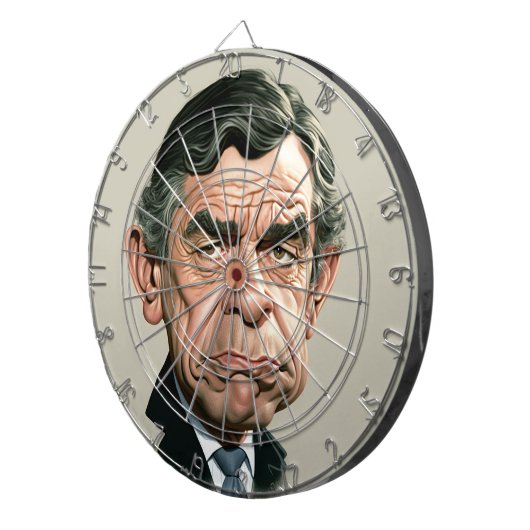 Gordon Brown Dartboard Dartbord (Voorkant Rechts)