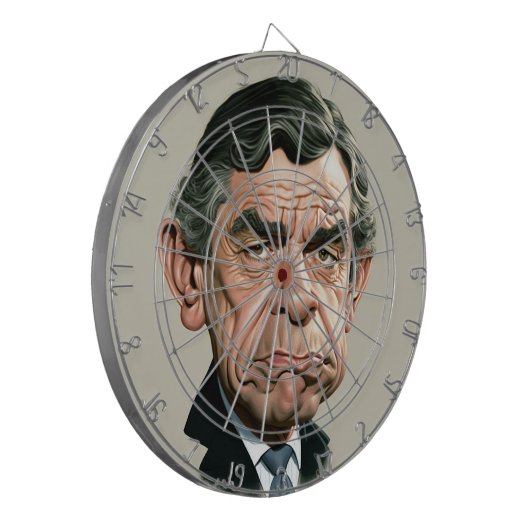 Gordon Brown Dartboard Dartbord (Voorkant Links)