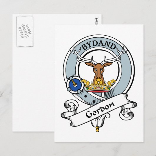 Gordon Clan Badge Briefkaart (Voorkant / Achterkant)