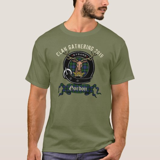 Gordon Clan Badge gepersonaliseerd T-shirt (Voorkant)