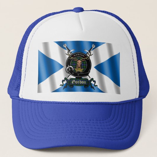 Gordon Clan Badge Scottish Trucker Hat Trucker Pet (Voorkant)