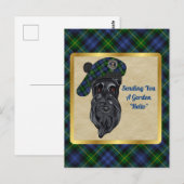 Gordon Clan Badge & Tartan Briefkaart (Voorkant / Achterkant)