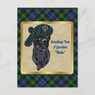 Gordon Clan Badge & Tartan Briefkaart