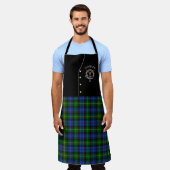 Gordon Clan Badge & Tartan Kilt Schort (Gedragen)
