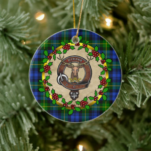 Gordon Clan Badge & Tartan Persoonlijke mas Keramisch Ornament