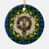 Gordon Clan Badge & Tartan Persoonlijke mas Keramisch Ornament (Voorkant)
