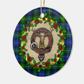 Gordon Clan Badge & Tartan Persoonlijke mas Keramisch Ornament (Links)
