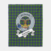 Gordon Clan Badge Tartan Pset Fleece Deken (Voorkant)