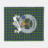 Gordon Clan Badge Tartan Pset Fleece Deken (Voorkant (Horizontaal))