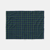 Gordon Clan Royal Blue en Green Tartan Fleece Deken (Voorkant (Horizontaal))