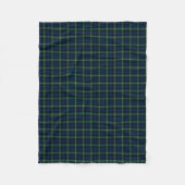 Gordon Clan Royal Blue en Green Tartan Fleece Deken (Voorkant)