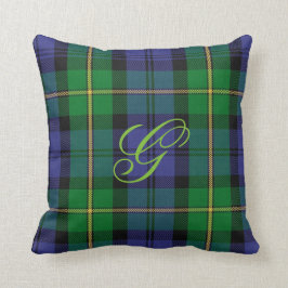 Gordon Clan Tartan Monogram Pillow Kussen