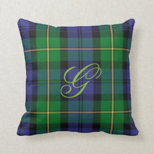 Gordon Clan Tartan Monogram Pillow Kussen