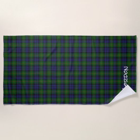 Gordon Clan Tartan Pset Beach Towel Strandlaken (Voorkant)