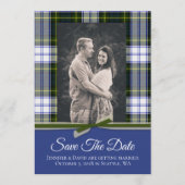 Gordon Dress Plaid Bruiloft Save the Date Kaart (Voorkant)