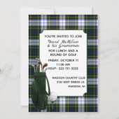 Gordon Dress Plaid Groom's Golf Party Uitnodiging (Voorkant)