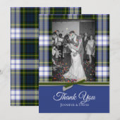 Gordon Dress Plaid Huwelijksfoto Dank u kaart (Voorkant / Achterkant)