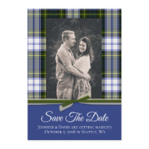 Gordon Dress Plaid Huwelijkskaart 'Save the Date'