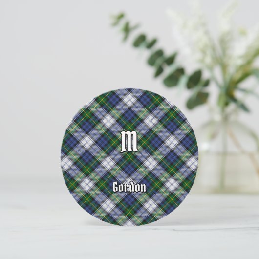 Gordon Dress Tartan Invitation Kaart (Staand voorkant)