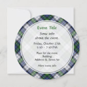 Gordon Dress Tartan Invitation Kaart (Achterkant)