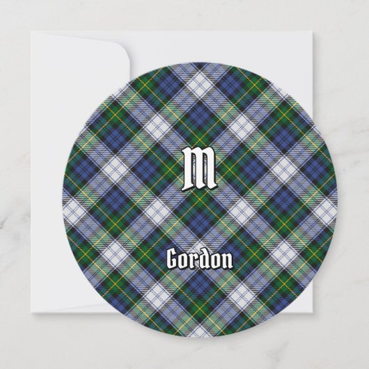 Gordon Dress Tartan Invitation Kaart (Voorkant)