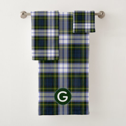 Gordon Dress Tartan Monogrammed Bath Towel Set Bad Handdoek (Insitu)