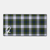 Gordon Dress Tartan Plaid Monogrammed Bureaumat (Voorkant)