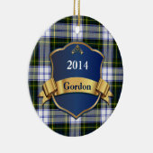 Gordon Dress Tartan Pset - aangepast versienummer Keramisch Ornament (Rechts)