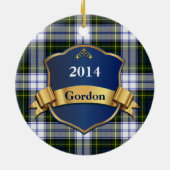 Gordon Dress Tartan Pset - aangepast versienummer Keramisch Ornament (Achterkant)