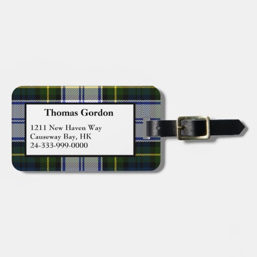 Gordon Dress Tartan Pset Bagagelabel (Voorkant horizontaal)