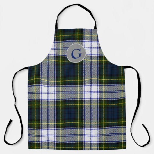 Gordon Dress Tartan Pset Monogrammed Schort (Voorkant)