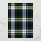 Gordon Dress Tartan Pset Wedding Folie Uitnodiging (Achterkant)