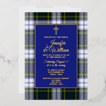 Gordon Dress Tartan Schotse Huwelijksuitnodiging