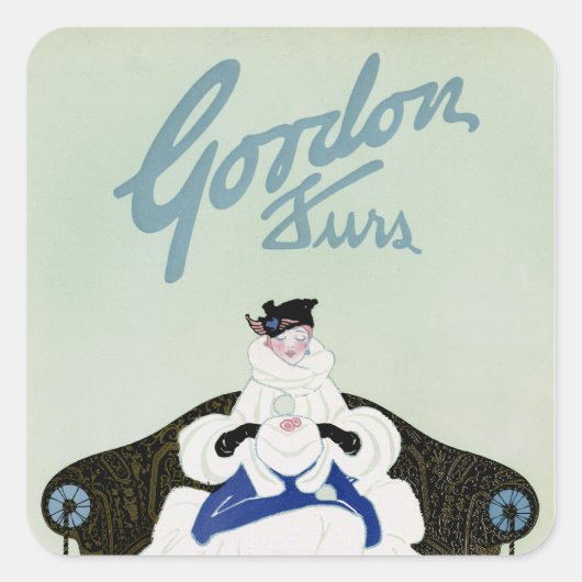 Gordon Furs Vierkante Sticker (Voorkant)