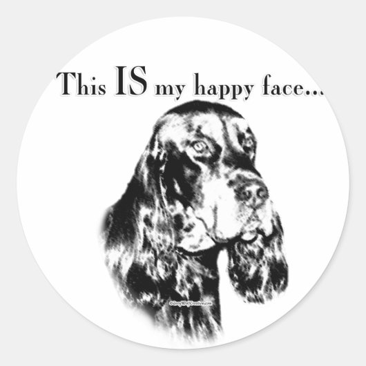 Gordon Happy Face Ronde Sticker (Voorkant)